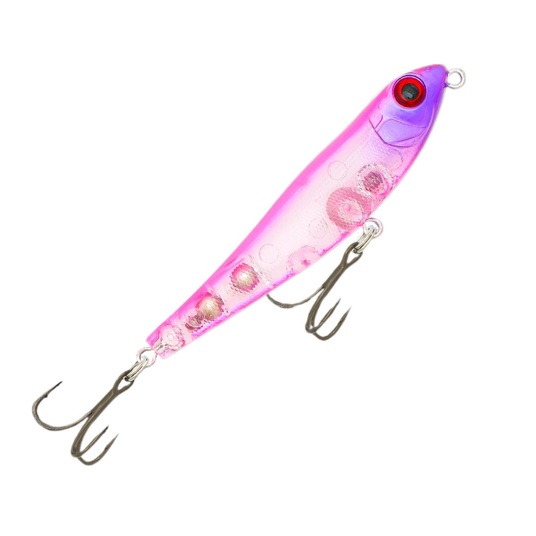 Fishcraft Snoop Dog 70mm 6.5g Floating Stickbait Lure ^ [cl:pink Purple Head]