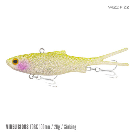 Samaki Vibelicious Fork 100mm 20g Soft Vibe Lure [cl:wizz Fizz]