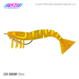 Samaki Live Shrimp 165mm Weedless Pre-rigged Soft Plastic Lure [cl:chartreuse Ginger Squid]