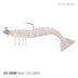 Samaki Live Shrimp 165mm 1/2oz Jighead Pre-rigged Soft Plastic Lure [cl:white Pearl]