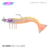 Samaki Live Shrimp 165mm 1/2oz Jighead Pre-rigged Soft Plastic Lure [cl:cleopatra Tiger Uv]