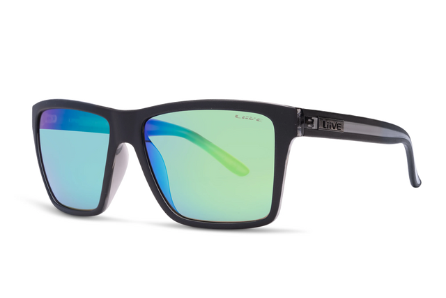 Liive Bazza Mirror Sunglasses Matt Black/xtal Black