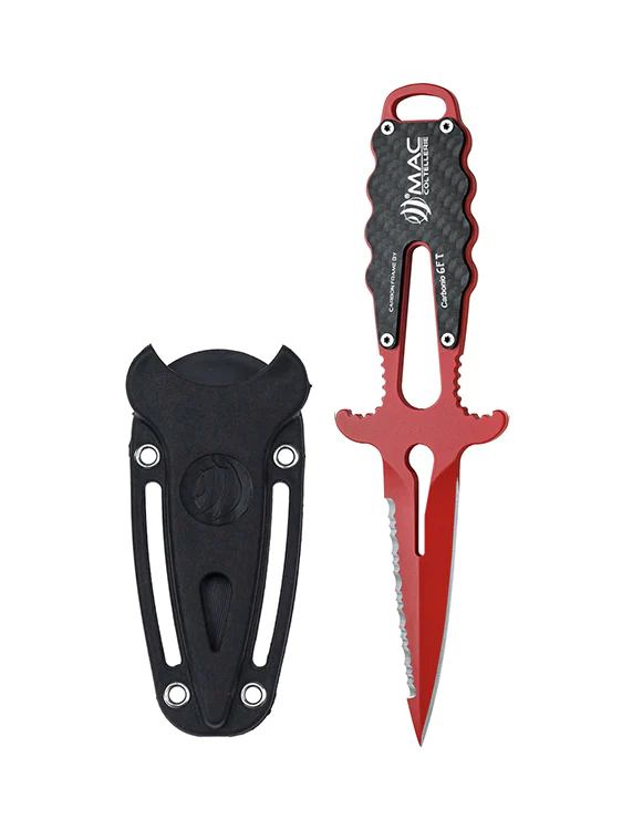 Mac Coltellerie Dive Knife Apnea 9 Carbon W/ Lanyard >