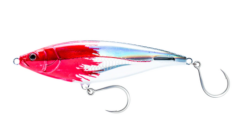 Nomad Madscad 115mm 42g Sinking Stickbait Lure [cl:fireball Redhead]
