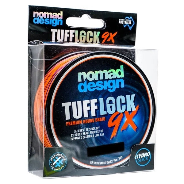 Nomad Tufflock X9 Braided Fishing Line Multi Colour 600yds >< [sz:600yd - 50lb]