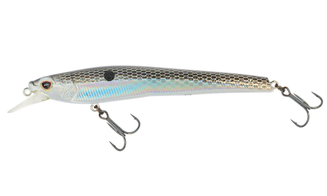 Nomad Shikari 95mm 10g Suspending Hard Body Lure >< [cl:black Back Chrome]