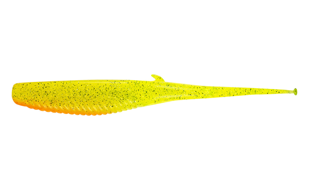 Nomad Live Ops Double Down Jerkshad 5" Soft Plastic Lure [cl:chartreuse Uv]