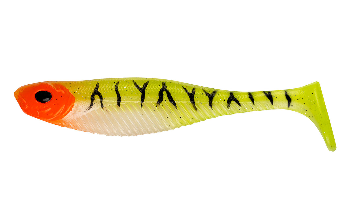 Nomad Live Ops Dozer Minnow 5" Soft Plastic Lure [cl:chartreuse Tiger]