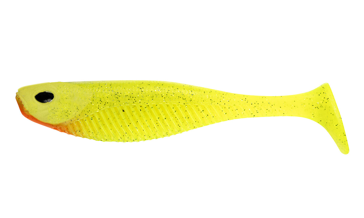 Nomad Live Ops Dozer Minnow 4" Soft Plastic Lure [cl:chartreuse Uv]