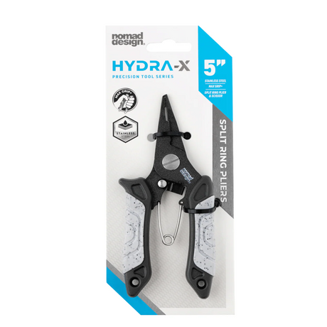 Nomad Hydra-x Series Stainless Steel Split Ring Pliers With Scissor [sz:5"]