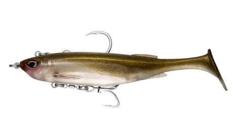 Nomad Maniax 8" 82g Pre-rigged Soft Plastic Swimbait Lure [cl:gold Bullet]