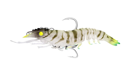 Nomad Live Ops Sumo Shrimp Pre-rigged 5" Soft Plastic Lure [cl:hyper Tiger]