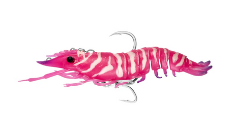 Nomad Live Ops Sumo Shrimp Pre-rigged 5" Soft Plastic Lure [cl:hyper Pink]