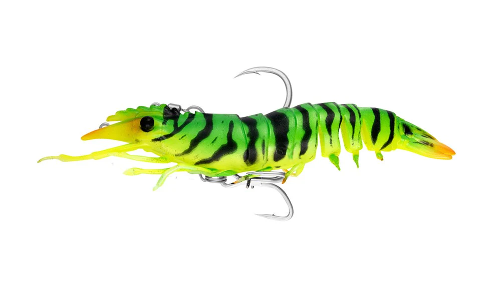 Nomad Sumo Shrimp Pre-rigged 6.5" Soft Plastic Lure [cl:fire Tiger]