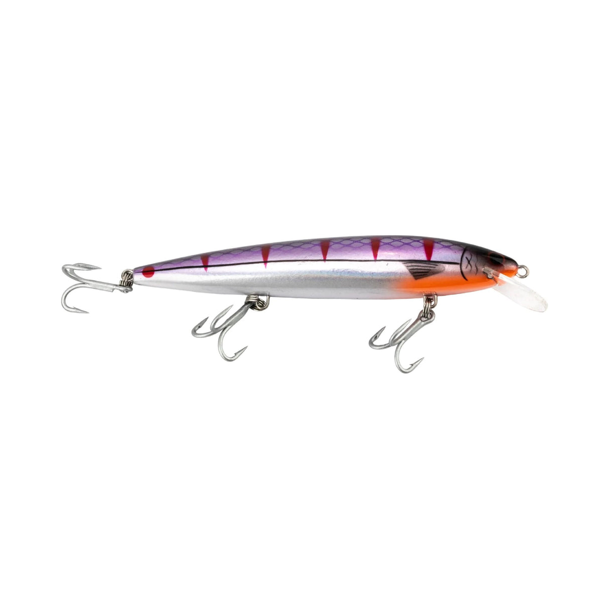 Raptor Lures Patriot Shallow 6" Floating Hard Body Lure [cl:purple Chrome]