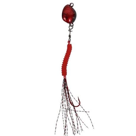 Vexed Bottom Worm Long Shank Jig 20g [cl:red Worm]