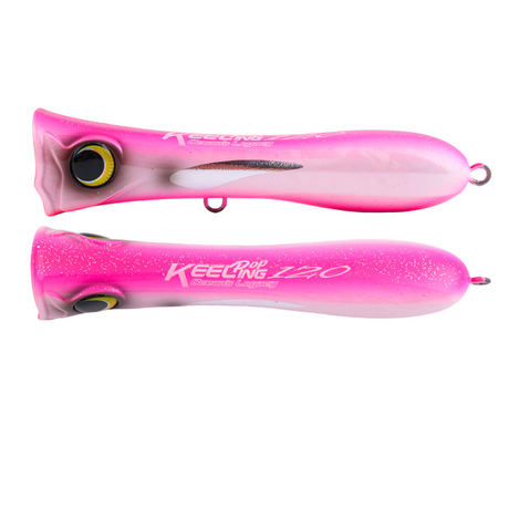 Oceans Legacy Keeling Pop 120mm 33g Popper Lure [cl:pink Glow]