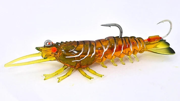 Barambah Stinger Shrimp Hd 125mm 28g Soft Plastic Lure [cl:motor Oil]