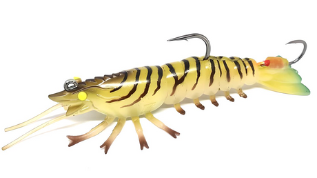 Barambah Stinger Shrimp Hd 125mm 28g Soft Plastic Lure [cl:tiger Prawn]