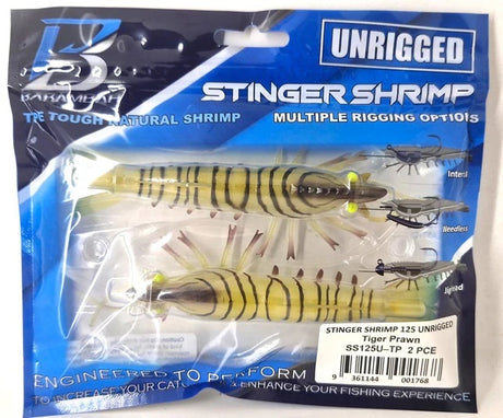 Barambah Stinger Shrimp 125mm Unrigged Soft Plastic Lure [cl:tiger Prawn]