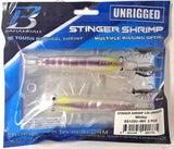Barambah Stinger Shrimp 125mm Unrigged Soft Plastic Lure [cl:whitey]