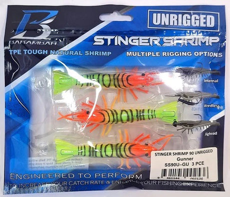Barambah Stinger Shrimp 90mm Unrigged Soft Plastic Lure [cl:gunner]