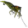 Pro Lure Hybrid Shrimp Pre-rigged 72mm 8.8g Sinking Hard Plastic Lure [cl:green Tiger]