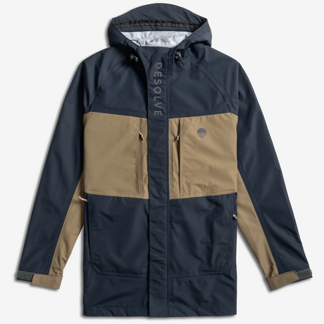 Desolve Fathom Rain Jacket Navy/tan [sz:l]