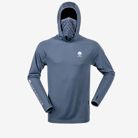 Desolve Helios Hooded L/s Fishing Shirt - Yellowfin / Shift Blue [sz:s]