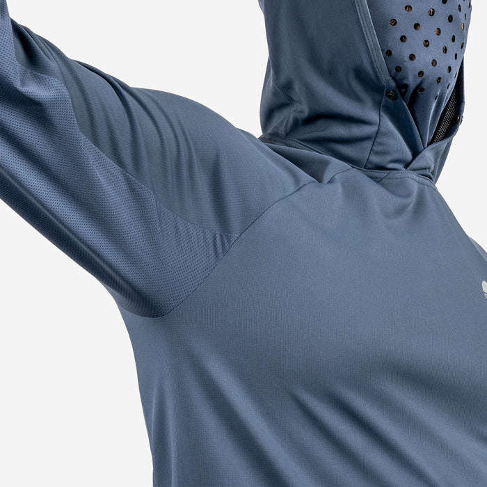Desolve Helios Hooded L/s Fishing Shirt - Yellowfin / Shift Blue [sz:s]