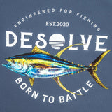 Desolve Helios Hooded L/s Fishing Shirt - Yellowfin / Shift Blue [sz:s]