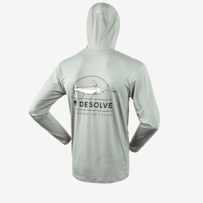 Desolve Solardry Hooded L/s Fishing Shirt - Gladius / Neutral Grey [sz:s]