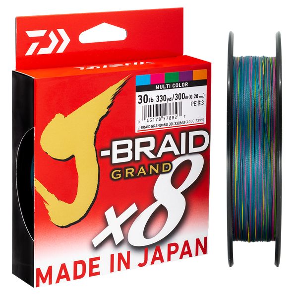Daiwa J-braid Grand X8 Braided Fishing Line Multi Colour 300m